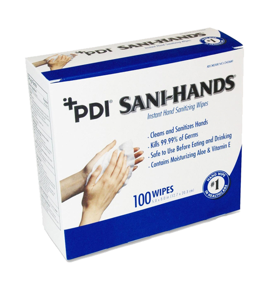 BX/100 SANI-HANDS ALC ANTI-MICROBIAL ALCOHOL GEL HAND WIPE INDIVIDUAL PACKET