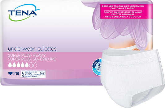 TENA® Women™ Super Plus Heavy Protective Incontinence Underwear, Super Absorbency, Large