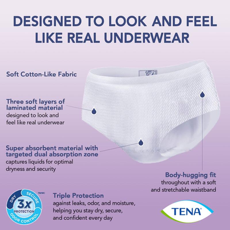TENA® Women™ Super Plus Heavy Protective Incontinence Underwear, Super Absorbency, Large