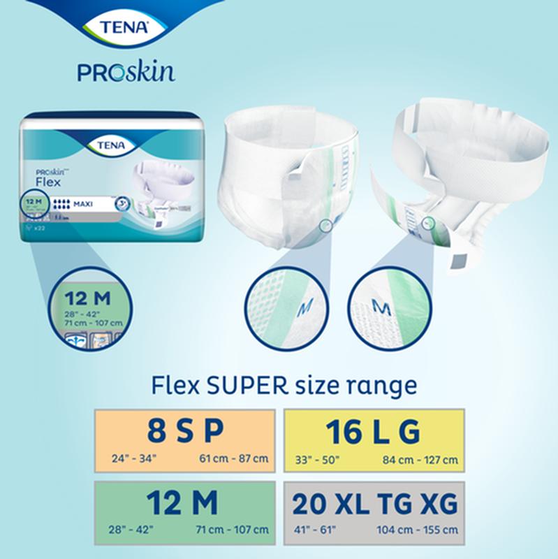 TENA® ProSkin™ Flex Super Brief, Maximum Absorbency, Size 20/X-Large