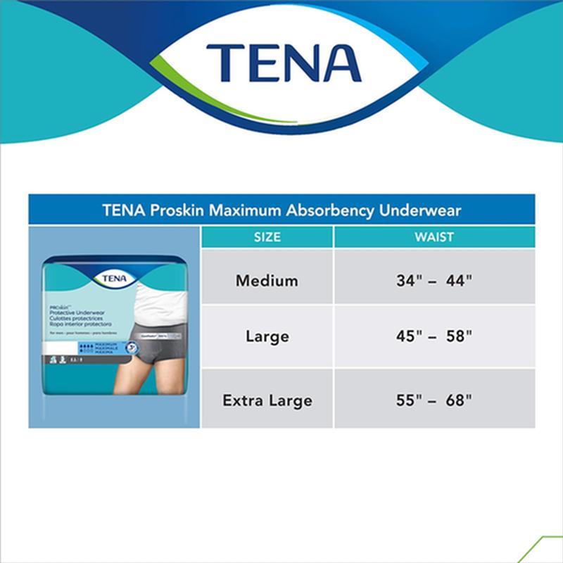 TENA® ProSkin™ Protective Incontinence Underwear for Men, Maximum Absorbency, Large