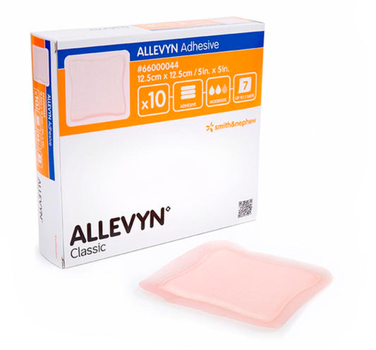 BX/10 ALLEVYN ADHESIVE FOAM DRESSING, SIZE 12.5CM X 12.5CM