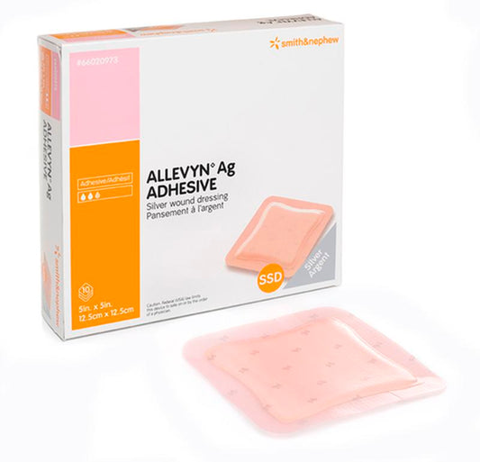 BX/10 ALLEVYN AG ADHESIVE DRESSING, SIZE 17.5CM X 17.5CM