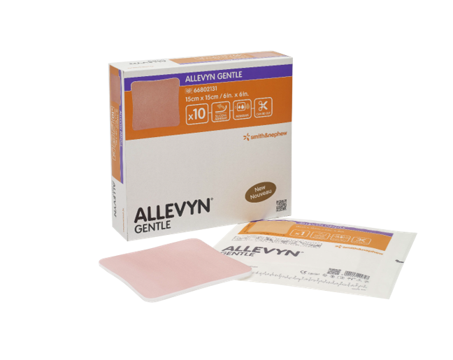 BX/10 ALLEVYN GENTLE FOAM DRESSING, SIZE 10 X 10CM