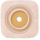 Natura® Stomahesive® Skin Barrier, 5" x 5" (12.5cm x 12.5cm) Tan, Cut-to-Fit Stoma Opening 1/2" - 1-3/4" (13mm - 45mm), Flange 2-1/4" (57mm) - Box of 10