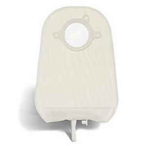 Natura® Two-Piece Urostomy Pouch, Flange 2-1/4" (57mm), Transparent 9" (23cm), Bendable Tap - Box of 10