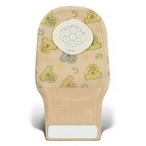 Little Ones® One-Piece Stomahesive® Skin Barrier, Cut-to-Fit Stoma Opening 0" - 9/10" (0mm - 23mm), Drainable Pouch, Transparent 4" (11cm), InvisiClose® - Box of 10