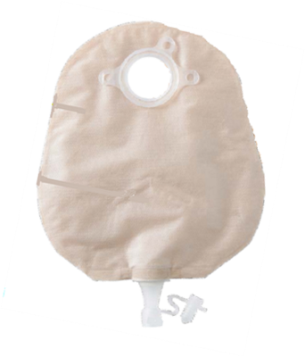 Natura® Two-Piece Urostomy Pouch, Flange 1-3/4" (45mm), Transparent 10" (25.4cm) - Box of 10