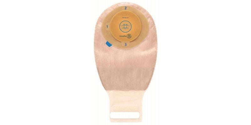 Esteem®+ One-Piece Stomahesive® Skin Barrier, Moldable Stoma Opening 1-3/16" - 1-9/16" (30mm - 40mm), Drainable Pouch, Opaque with Easy-View Window 12" (30.5cm), Tail Clip - Box of 10