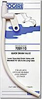 EA/1 QUICK DRAIN VALVE WITH WHITE RUBBER TUBING, SIZE MEDIUM 18IN