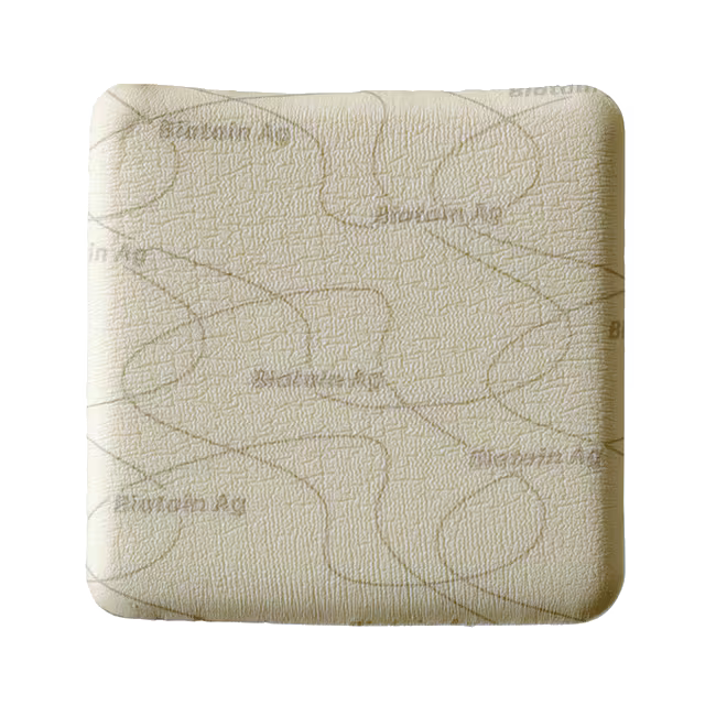 BX/5 BIATAIN AG NON-ADHESIVE FOAM DRESSING, SIZE 6IN X 6IN (15CM X 15CM)