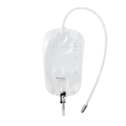 Conveen® Security+ Leg Bag, Lever Outlet, Straps, Sterile, 34oz (1000ml) - 1 Each