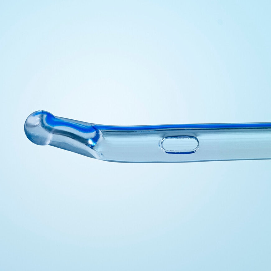 814 Self-Cath® Male Coudé Olive Catheter with Guide Stripe Catheter, 14 FR - Box of 30