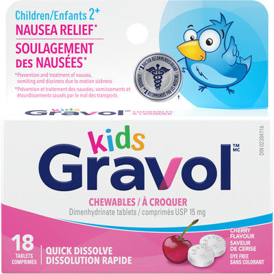 Gravol for Kids 18 Quick Dissolve Tablets
