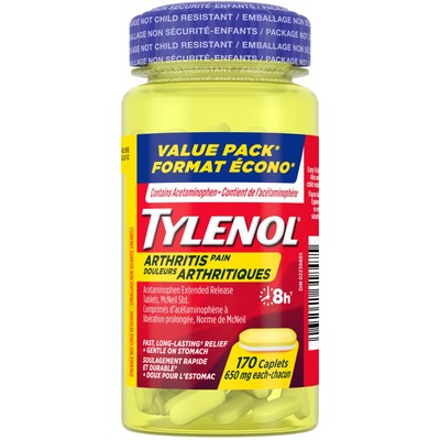 Tylenol Arthritis Tablets 650MG 170 Caplets