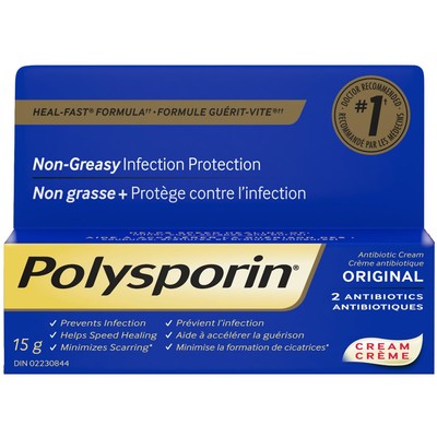 Polysporin Original Cream - 2 Antibiotics - 15g