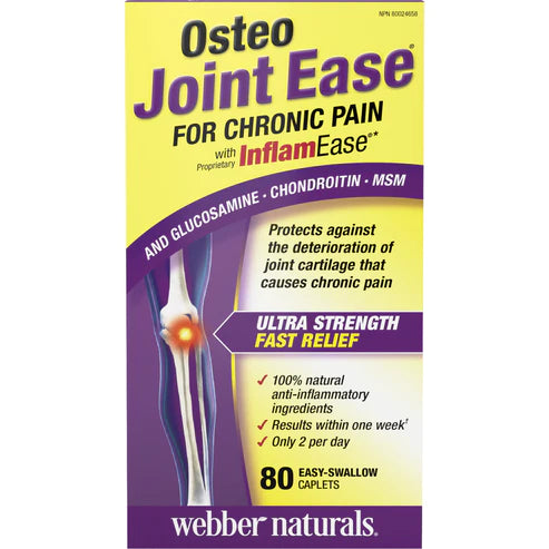 Osteo Joint Ease for Chronic Pain By Webber Naturals 80 caplets