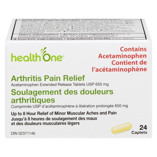 health One Arthritis Pain Relief Extra Strength 650 mg - 24 Tablets