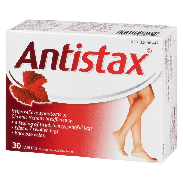 Antistax, 30 Count, Helps Relieve Symptoms of Chronic Venous Insufficiency (CVI), Including Tired, Heavy, Swollen, Legs, Varicose Veins