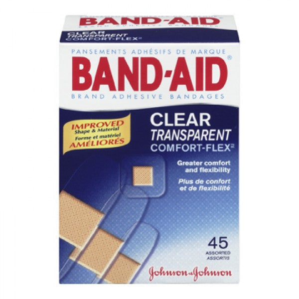 Band-Aid Clear Transparent Comfort-Flex Adhesive Bandages