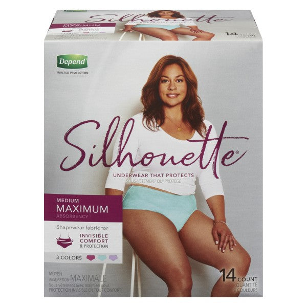 Depend Silhouette Incontinence Underwear for Women Maximum Absorbency - Medium