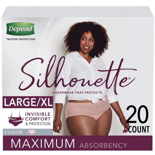 Depend Silhouette Underwear for Women Maximum Absorbency 20 Count