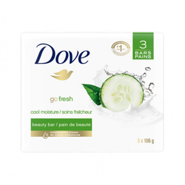 Dove Cool Moisture Cucumber and Green Tea Beauty Bar 3-pack