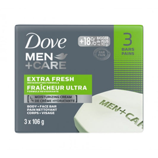 Dove Men + Care Body and Face Bar, Extra Fresh