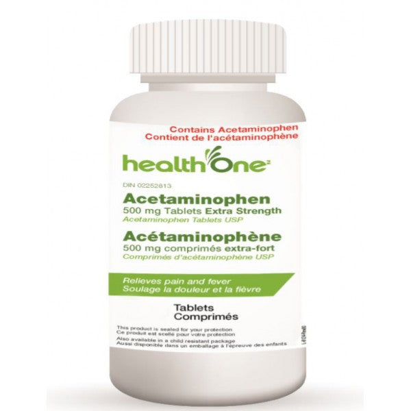 health One 500 mg Extra Strength Acetaminophen Tablets - 100's