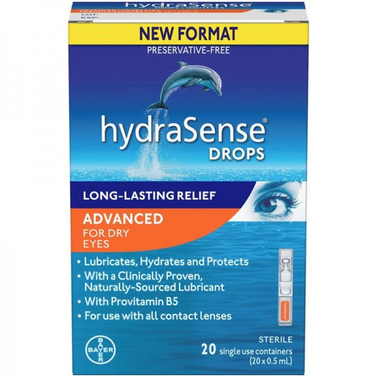 Hydrasense Advanced Eye Drops Single Use Vials