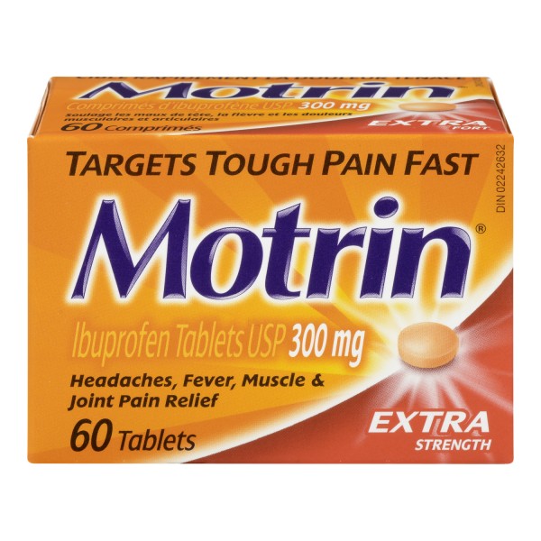 Motrin Extra Strength Pain Relief Ibuprofen Tablets