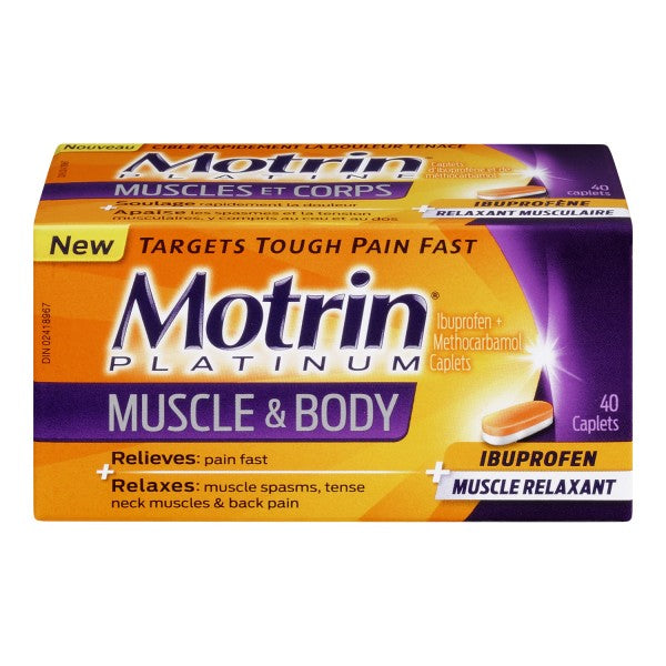 Motrin Platinum Ibuprofen Muscle and Body Caplets