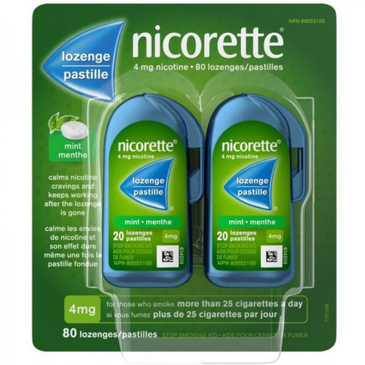 Nicorette Lozenges 4mg Mint 80's