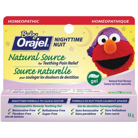 Orajel Baby Nighttime Formula Natural Source Teething Gel