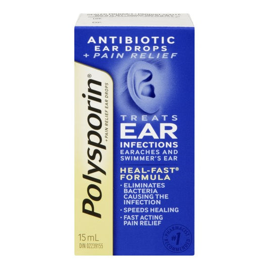 Polysporin Antibiotic Ear Drops + Pain Relief