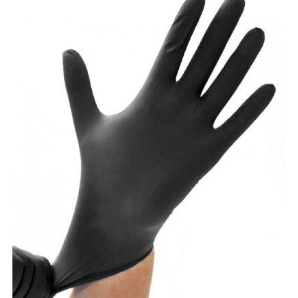 Safe-Sense Black Nitrile Powder Free Gloves - Extra Large