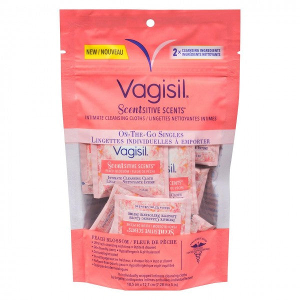 Vagisil On-the-Go Cleaning Cloths - Peach