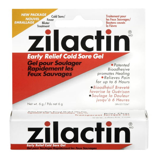 Zilactin Early Relief Cold Sore Gel